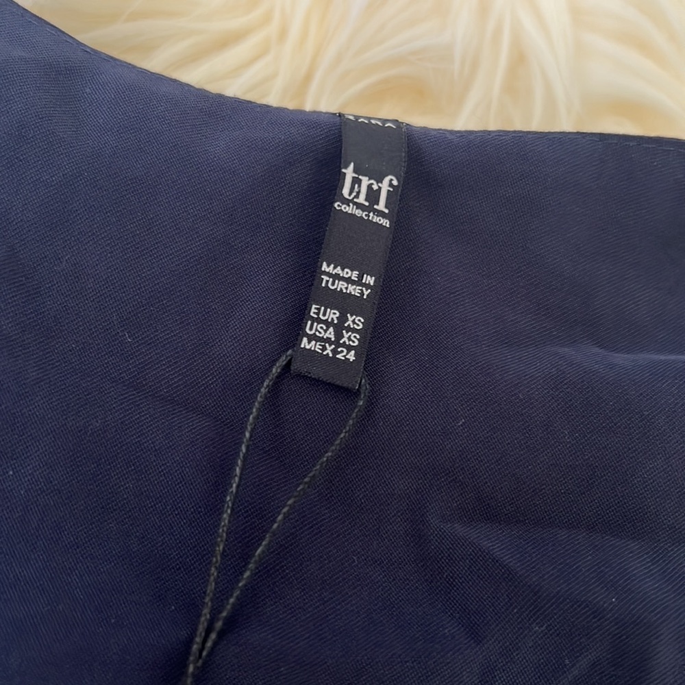 {Zara} NWT TRF Button Front Midi Length Dress XS - Picture 9 of 10